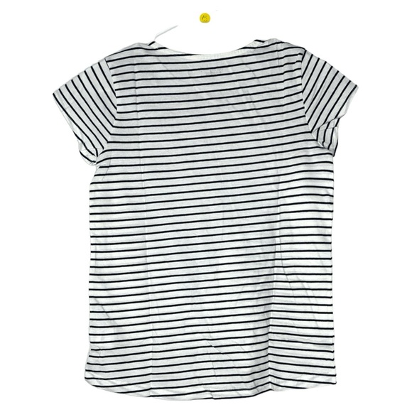 Rumi+Ryder Sequin Heart Striped Short Sleeve Too Large - Picture 3 of 5